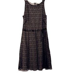 PERRY ELLIS LASE BLACK MIDI DRESS size 14